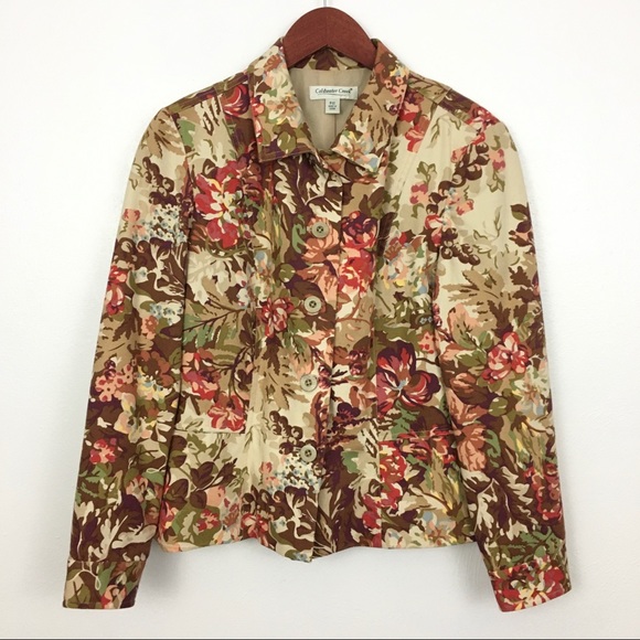 Coldwater Creek Jackets & Blazers - 👋🏻2/$20 Coldwater Creek Floral Button Down Jack